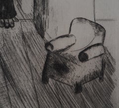Le géant et la petite chaise - Gravure originale - Réf. Sorlier #35