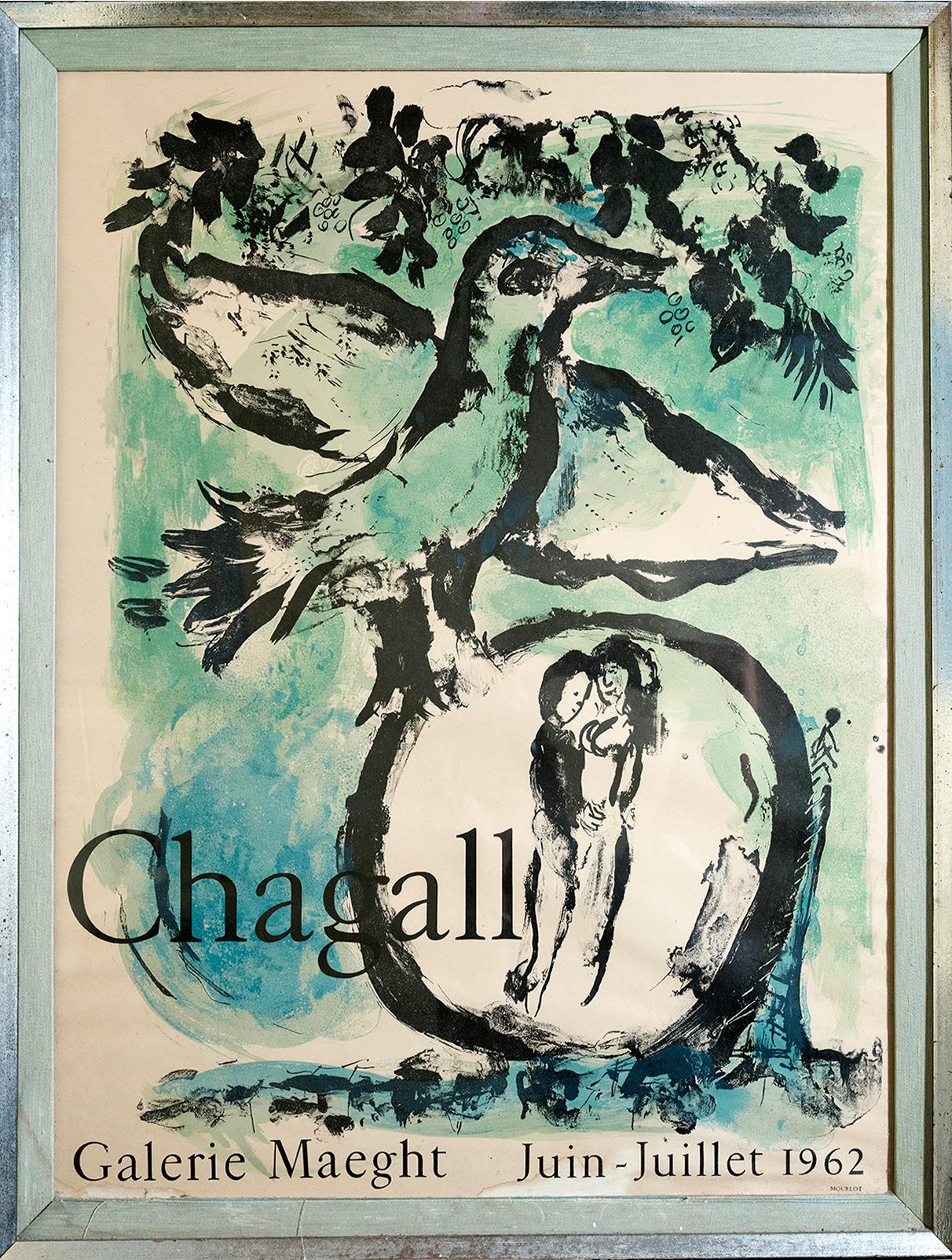 The Green Bird - Print by Marc Chagall