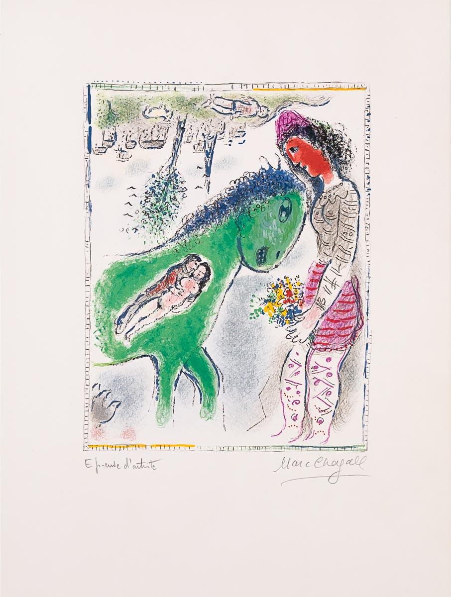 The Green Horse, 1973 (M.698) - Print by Marc Chagall