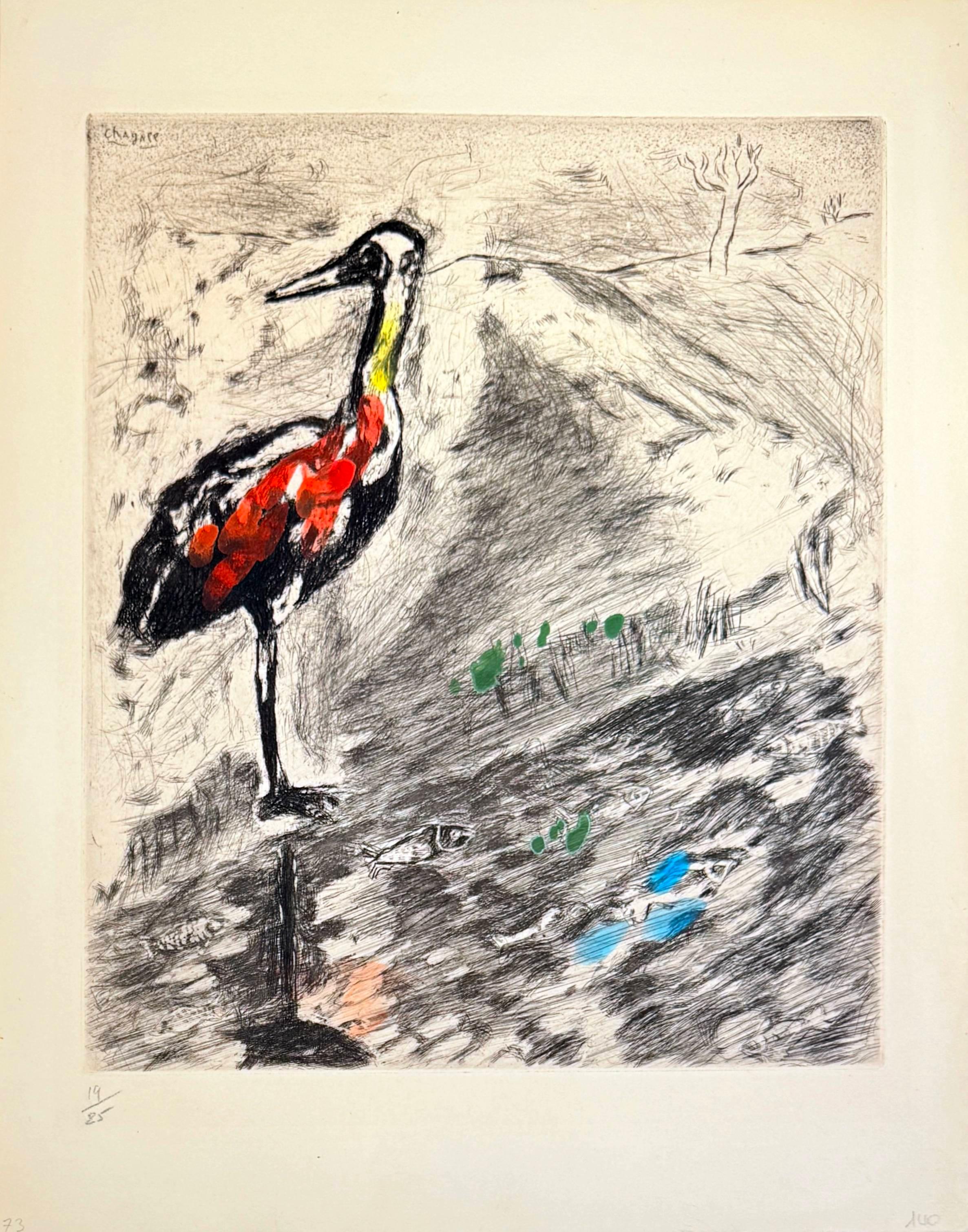 The Heron - Moderne Art par Marc Chagall