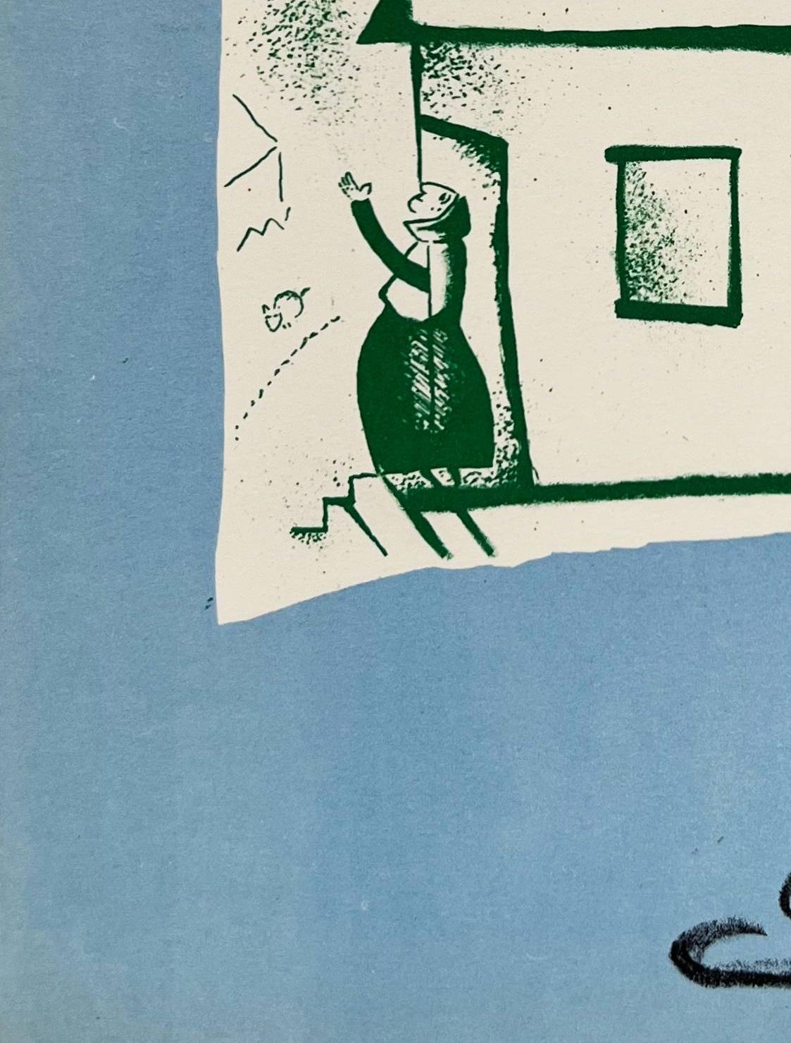 The House in my Village - Modern Art by Marc Chagall