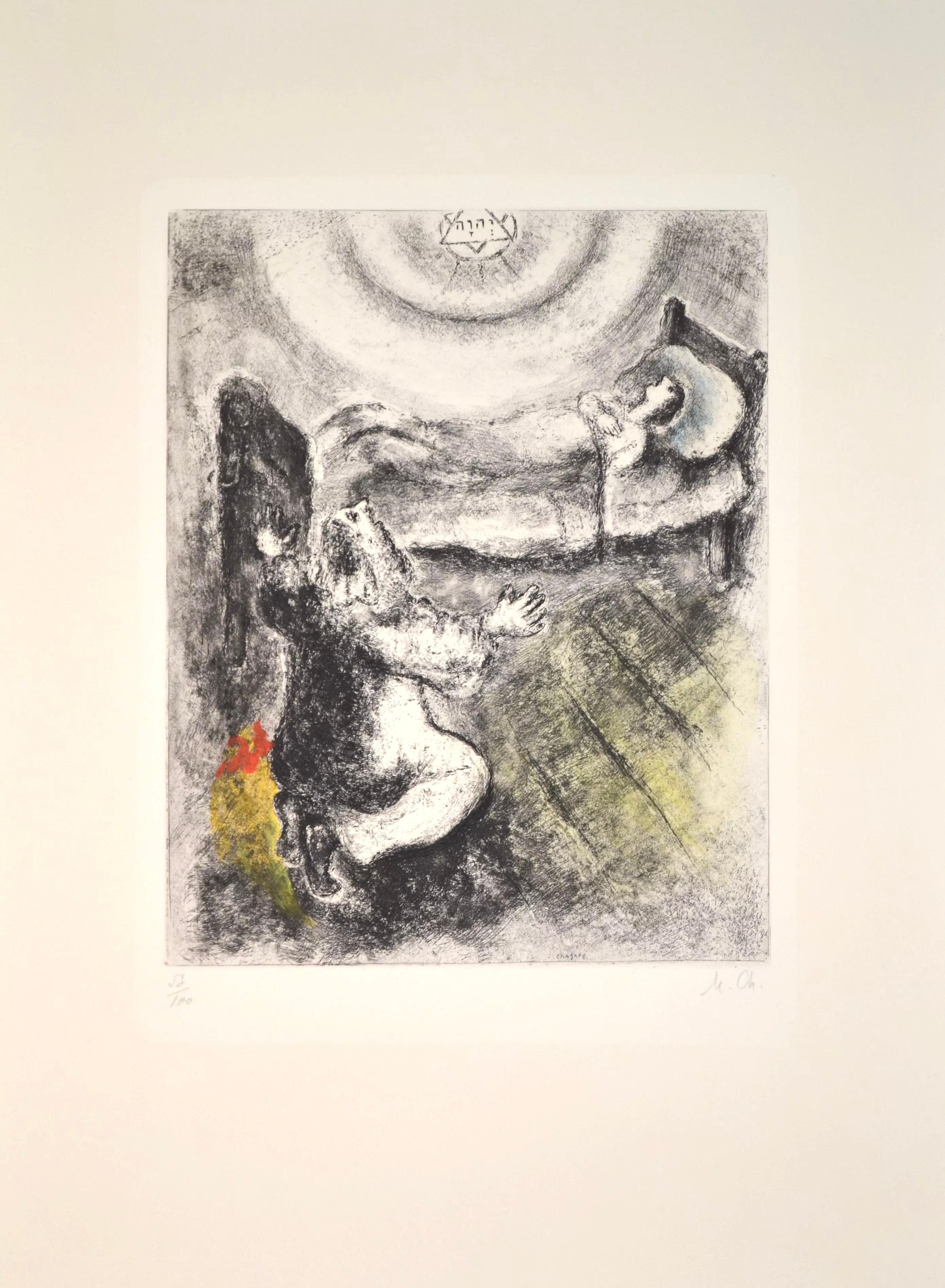 The infant being revived by Elijah - MCH84 - Print by Marc Chagall