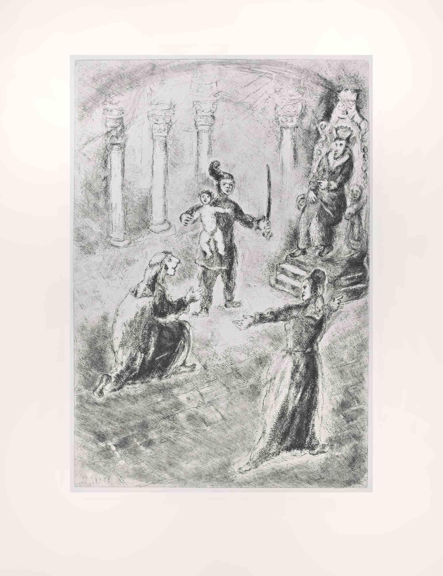 Etching on Montval wove paper, realized by Marc Chagall in 1931-39 and published by Tériade in 1956.

Edition of 275+30 out of commerce copies.

Not signed nor numbered, as issued.

Excellent impression with full margins a a bright and fresh