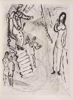 Der König und die Frau - Héliogravüre von Marc Chagall - 1960