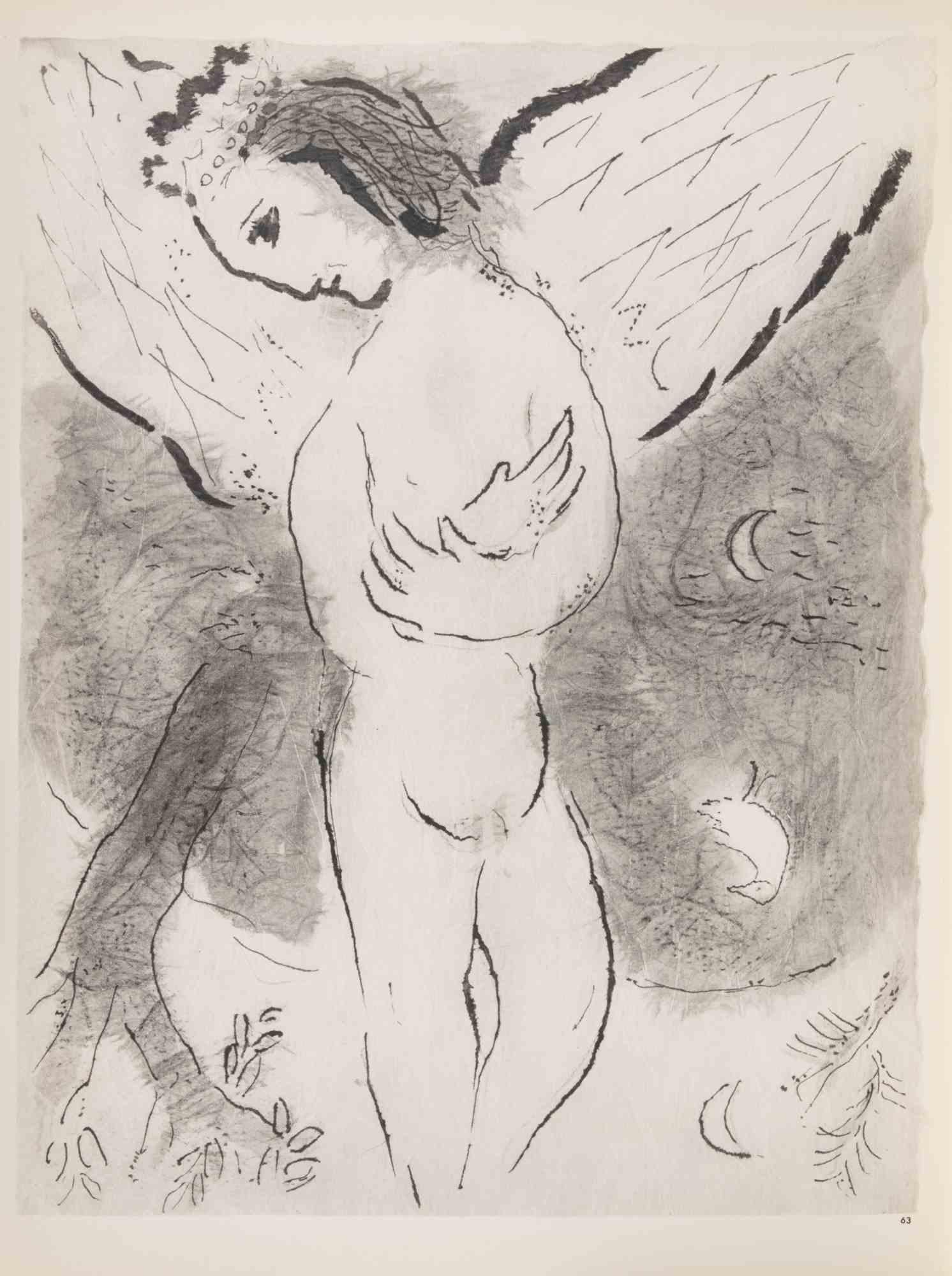 Il linguaggio del profeta - Eliografia di Marc Chagall - 1960 in vendita 1