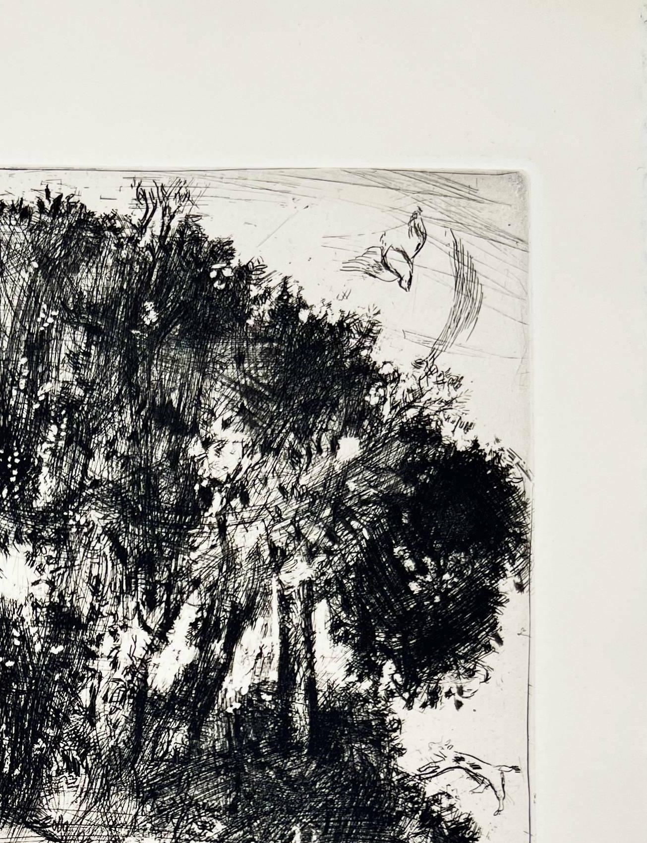 Le lion va chasser et le âne - Moderne Print par Marc Chagall