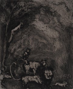 The Lion Goes to War - Original etching - Ref. Sorlier #156