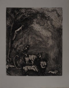 The Lion Goes to War - Original etching - Ref. Sorlier #156