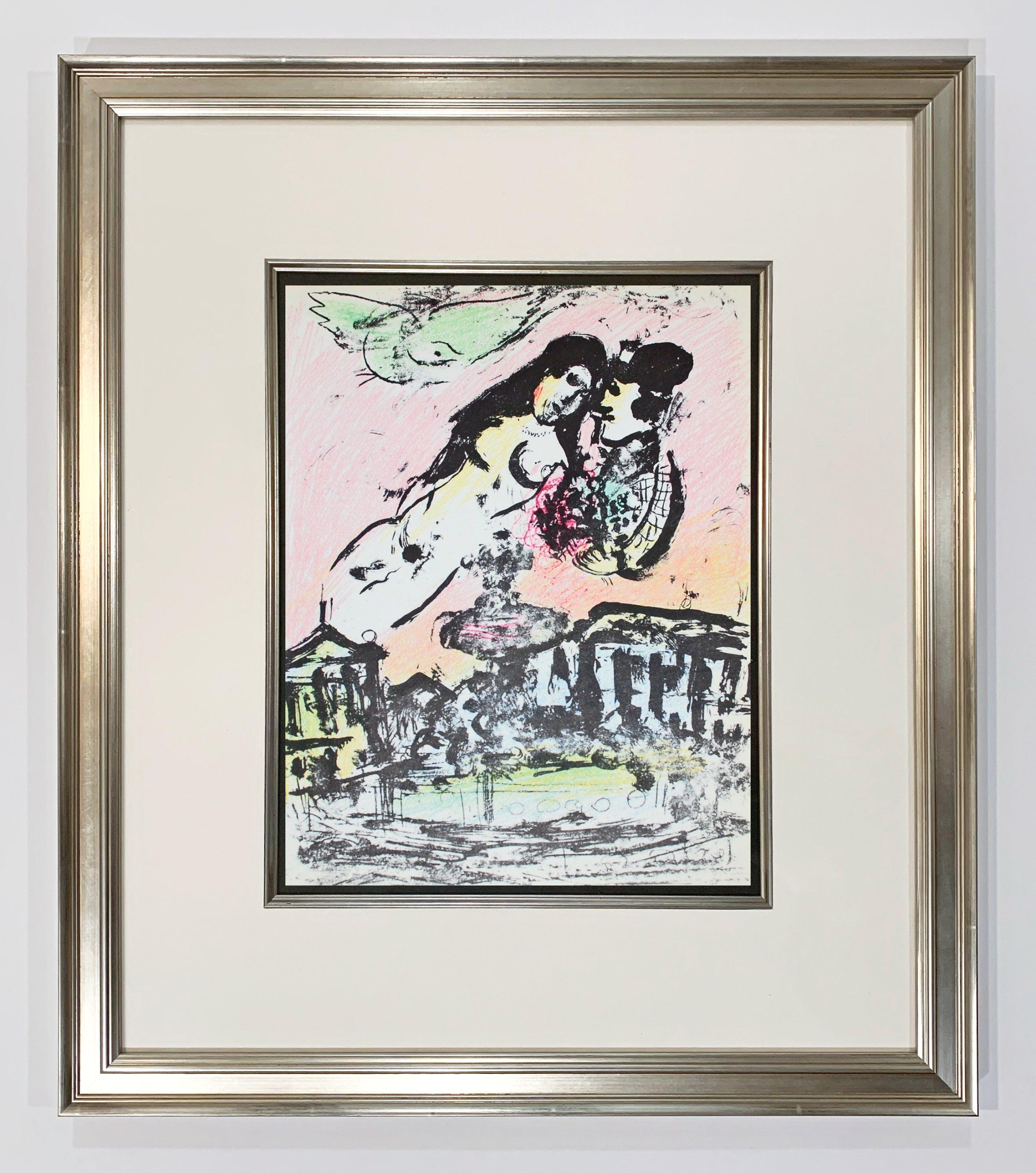 The Lovers' Heaven, from 1963 Mourlot Lithographe II - Print by Marc Chagall