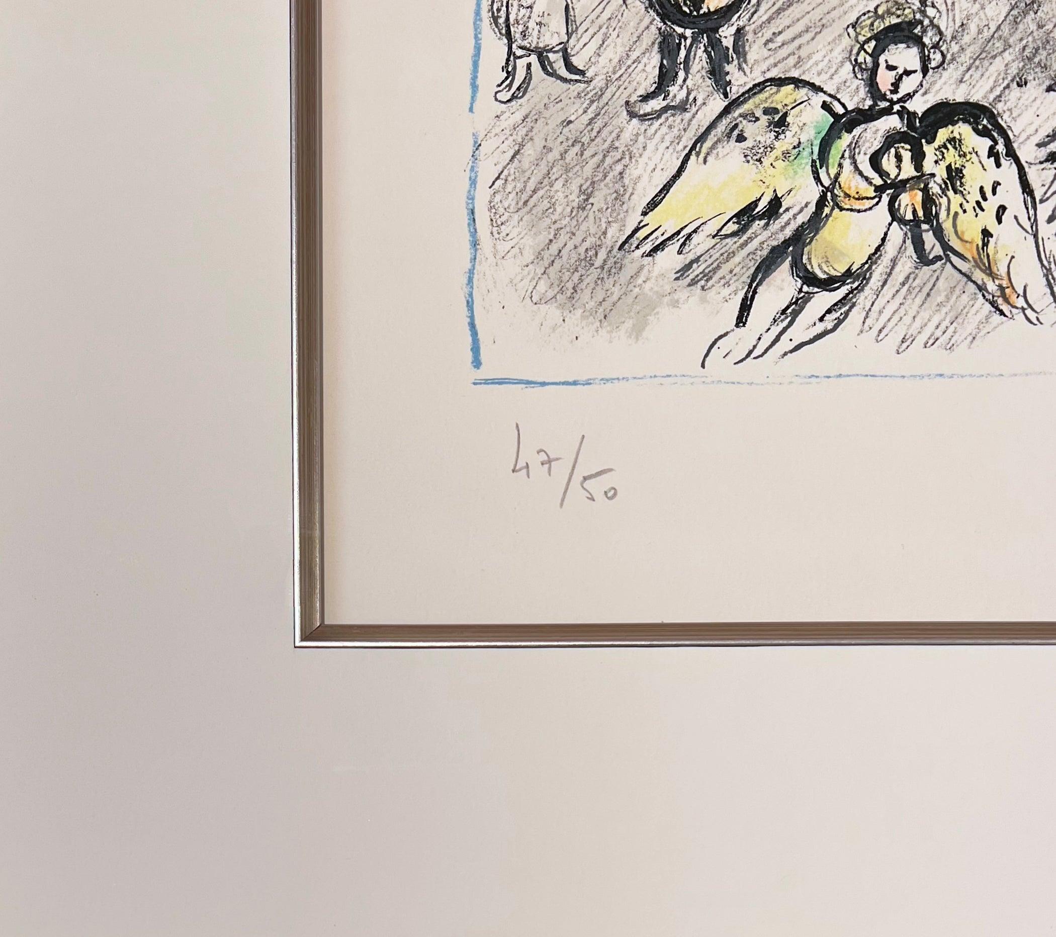 The Magic Flute I - Beige Print by Marc Chagall