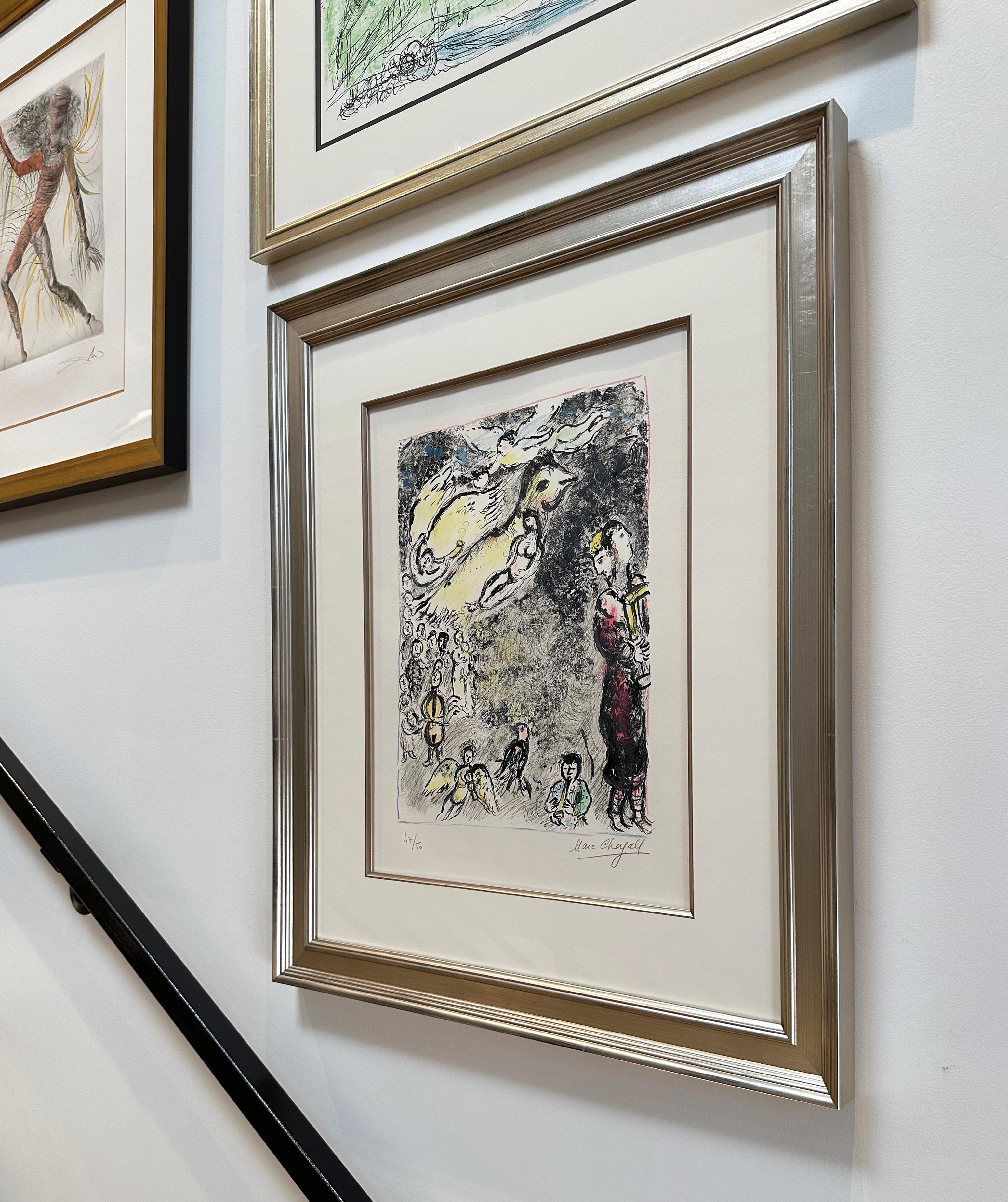 Artist: Marc Chagall
Title: The Magic Flute I
Medium: Lithograph in colors on wove paper
Date: 1972
Edition: 47/50
Frame Size: 30 3/4