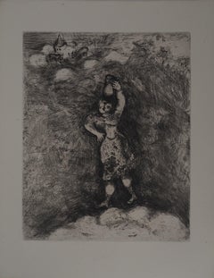The Milkmaid- Original etching - Ref. Sorlier #169