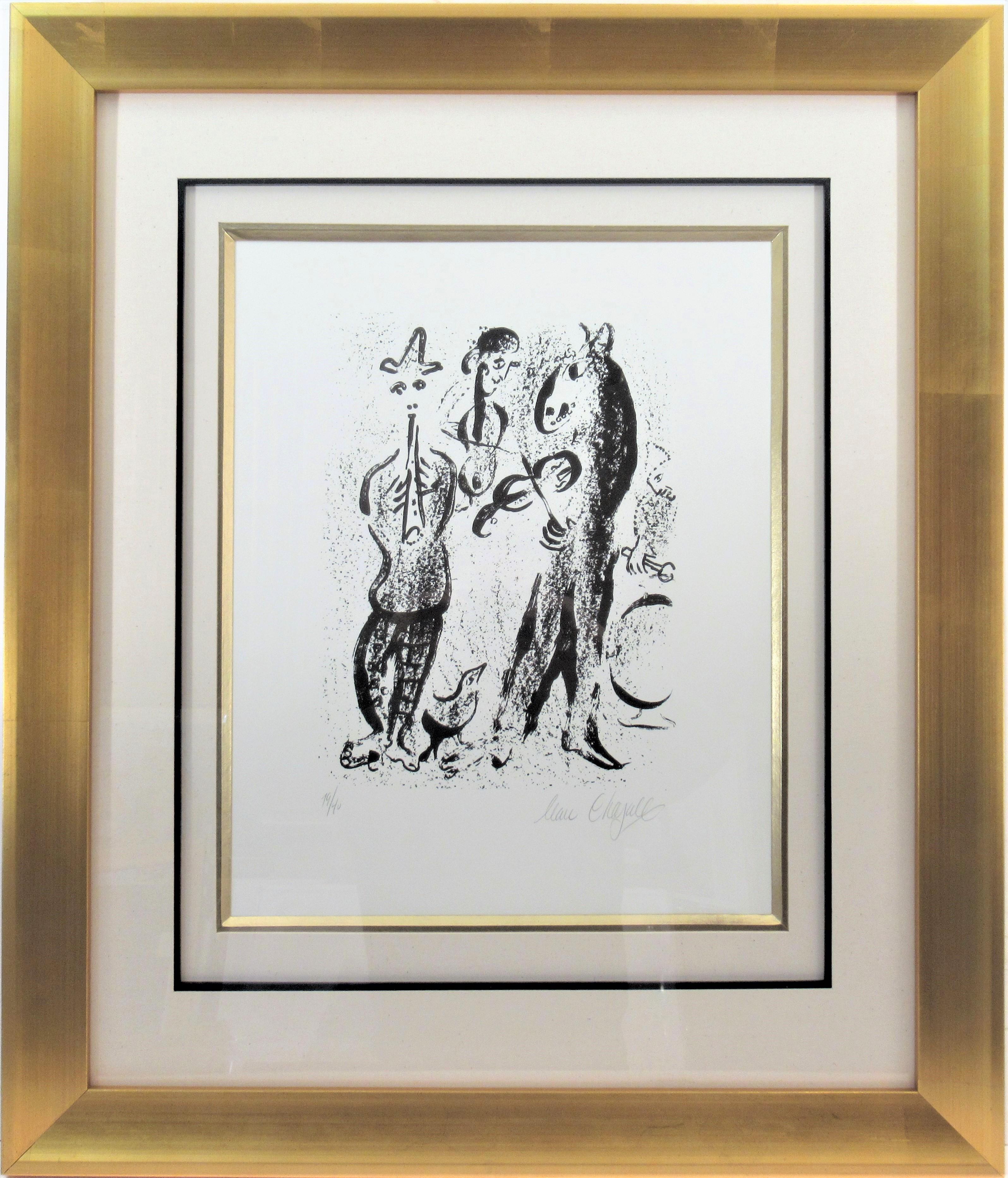 Marc Chagall Figurative Print - The Mountebanks