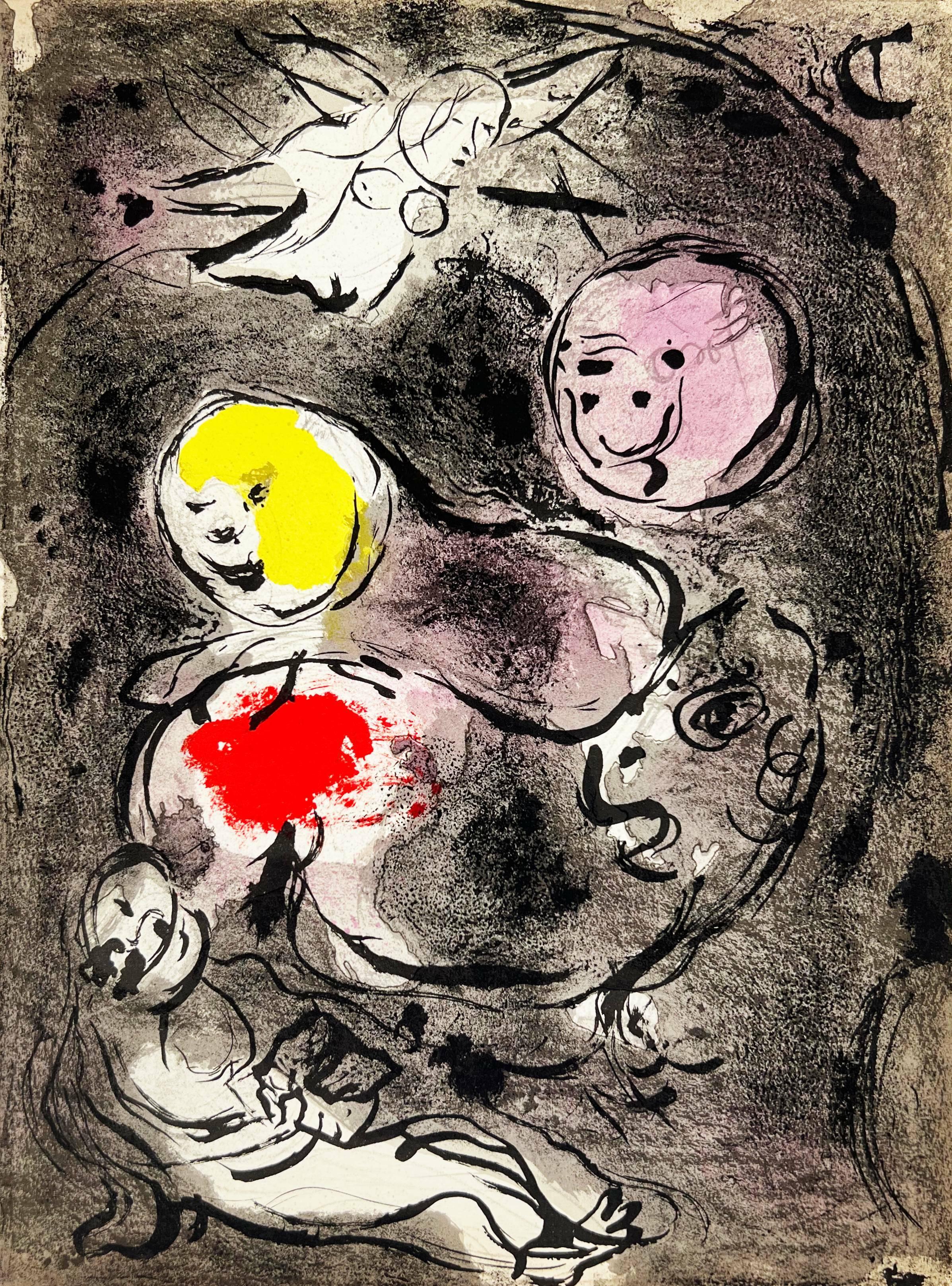 Marc Chagall Figurative Print - The Prophet Daniel in the Lions' Den