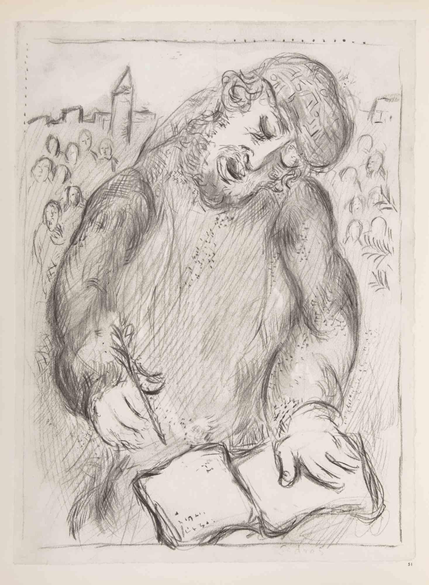 The Prophet - Héliogravure by Marc Chagall - 1960 For Sale 1