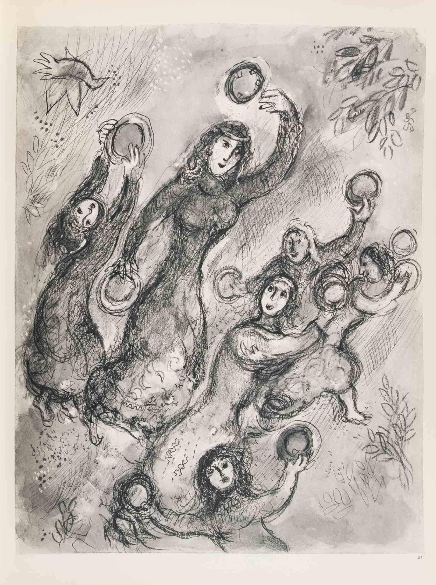 The Prophetesses - Héliogravure by Marc Chagall - 1960 For Sale 1
