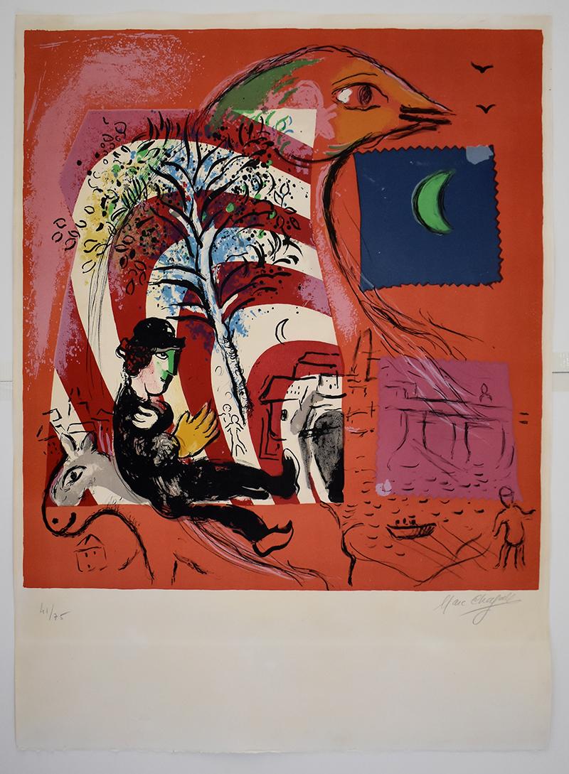 The Rainbow - Signed Lithograph in Colours - French, Russian Art - Symbolism - Print by Marc Chagall