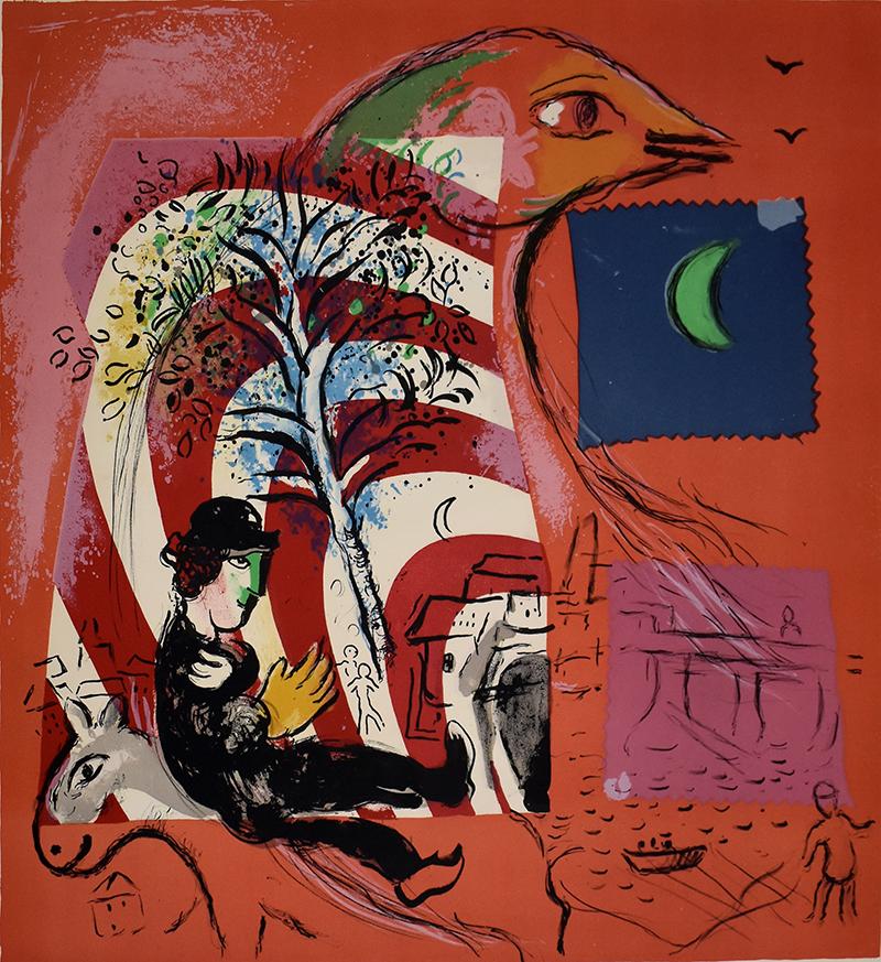 Figurative Print Marc Chagall - L'arc-en-ciel - Lithographie signée en couleurs - Art français, russe - Symbolisme