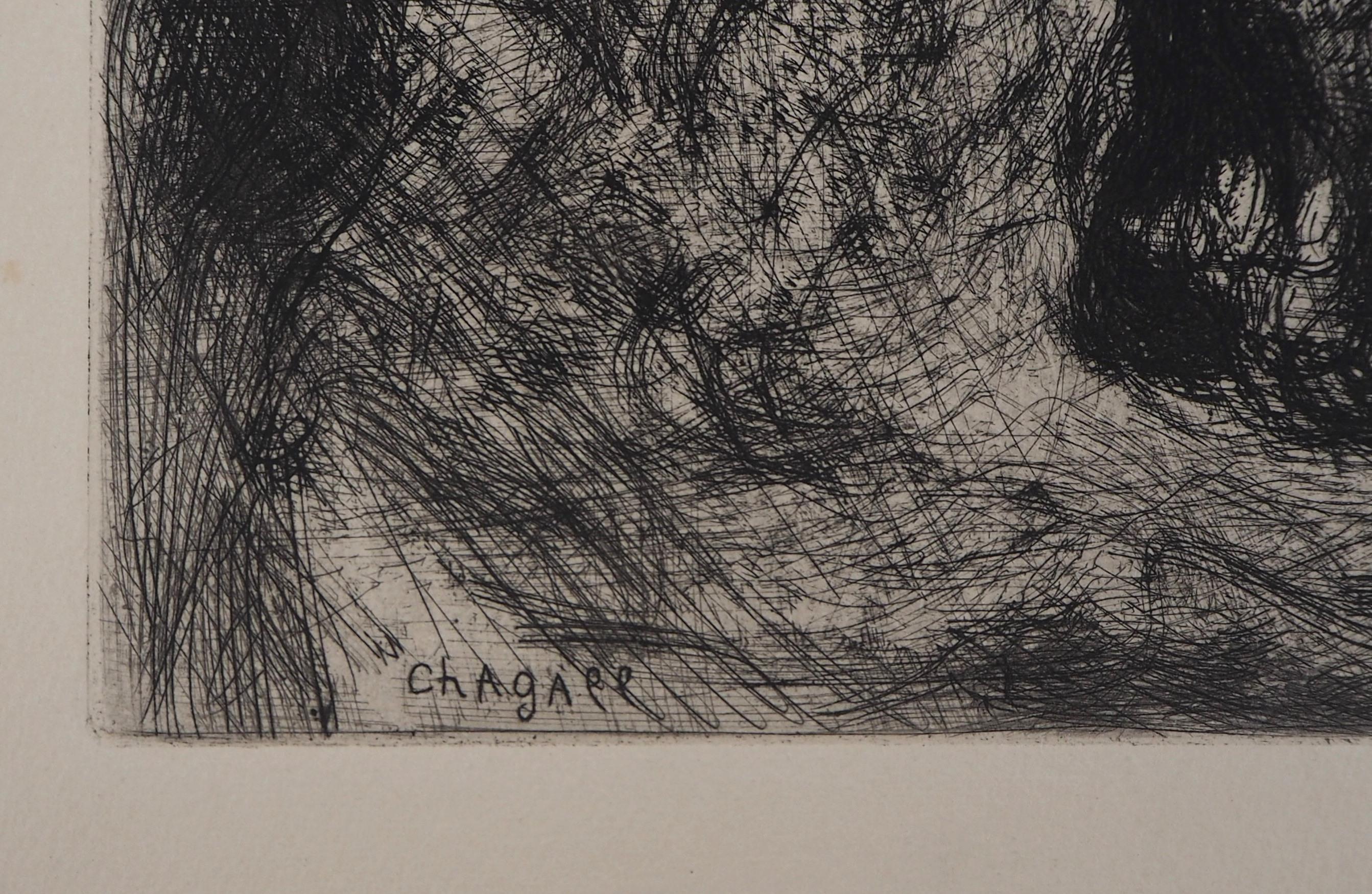 Le rat et l'éléphant - Gravure originale - Réf. Sorlier n°179 - Print de Marc Chagall