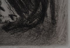 The Raven's Daydream - Original etching - Ref. Sorlier #112