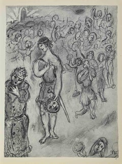 The Return of David - Lithographie von Marc Chagall - 1960