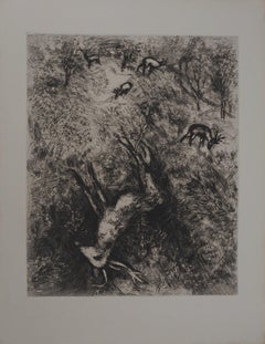 El ciervo enfermo - Grabado original - Ref. Sorlier nº 193