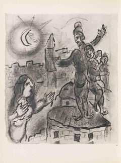 The Spies and the Woman - Héliogravure by Marc Chagall - 1960