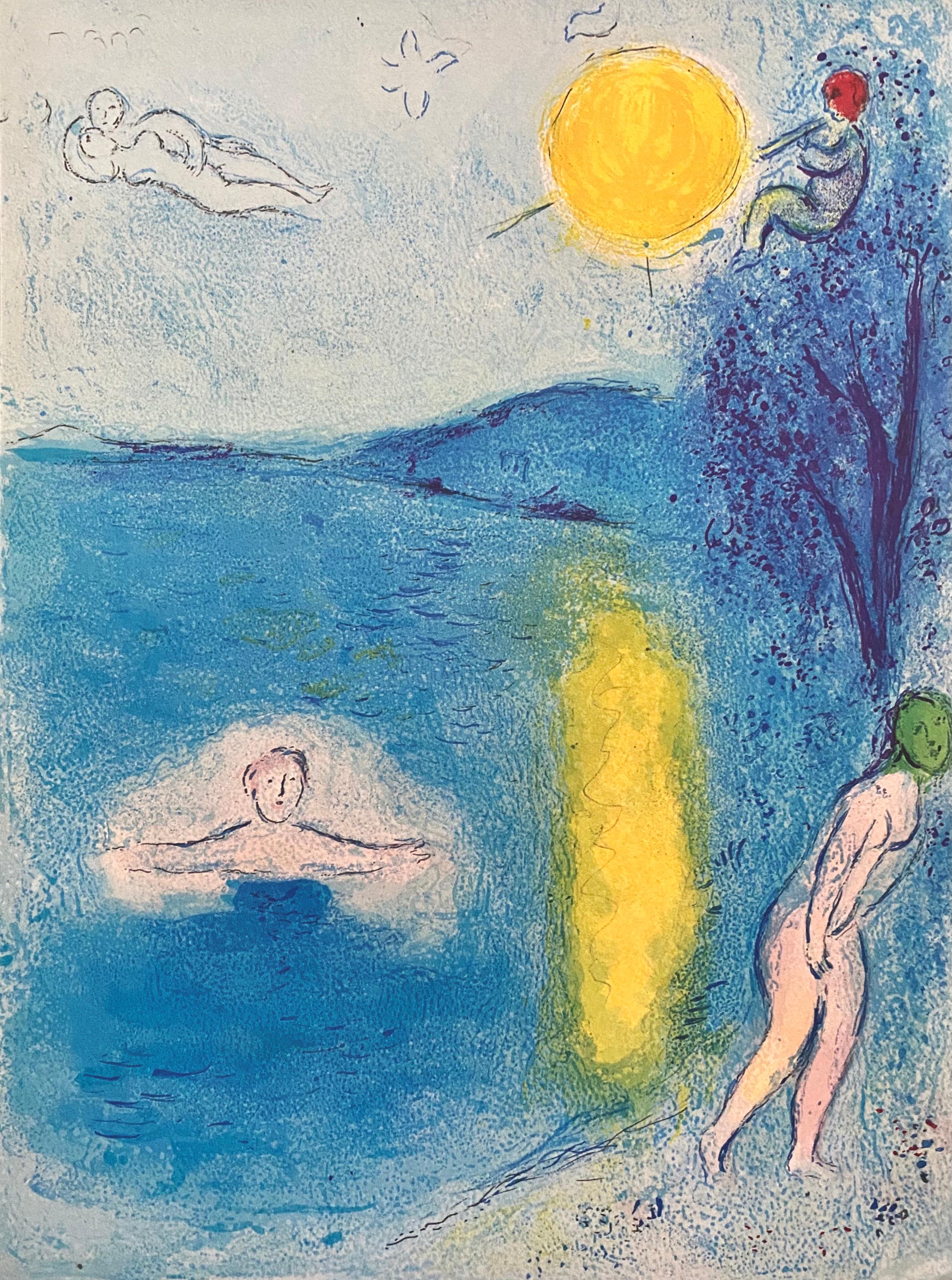 Marc Chagall Landscape Print - “The Summer Season, ” Daphnis et Chloé