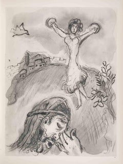 The Three Women - Héliogravure by Marc Chagall - 1960