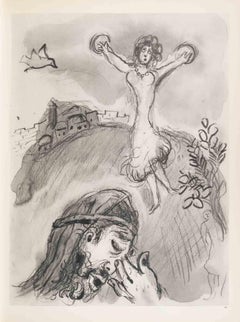 Die drei Frauen - Héliogravüre von Marc Chagall - 1960