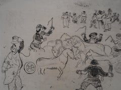 The Traffic Accident - Original Etching - Ref. Sorlier #31
