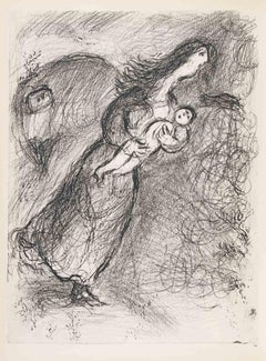 The Tragedy of Hagar - Héliogravure de Marc Chagall - 1960