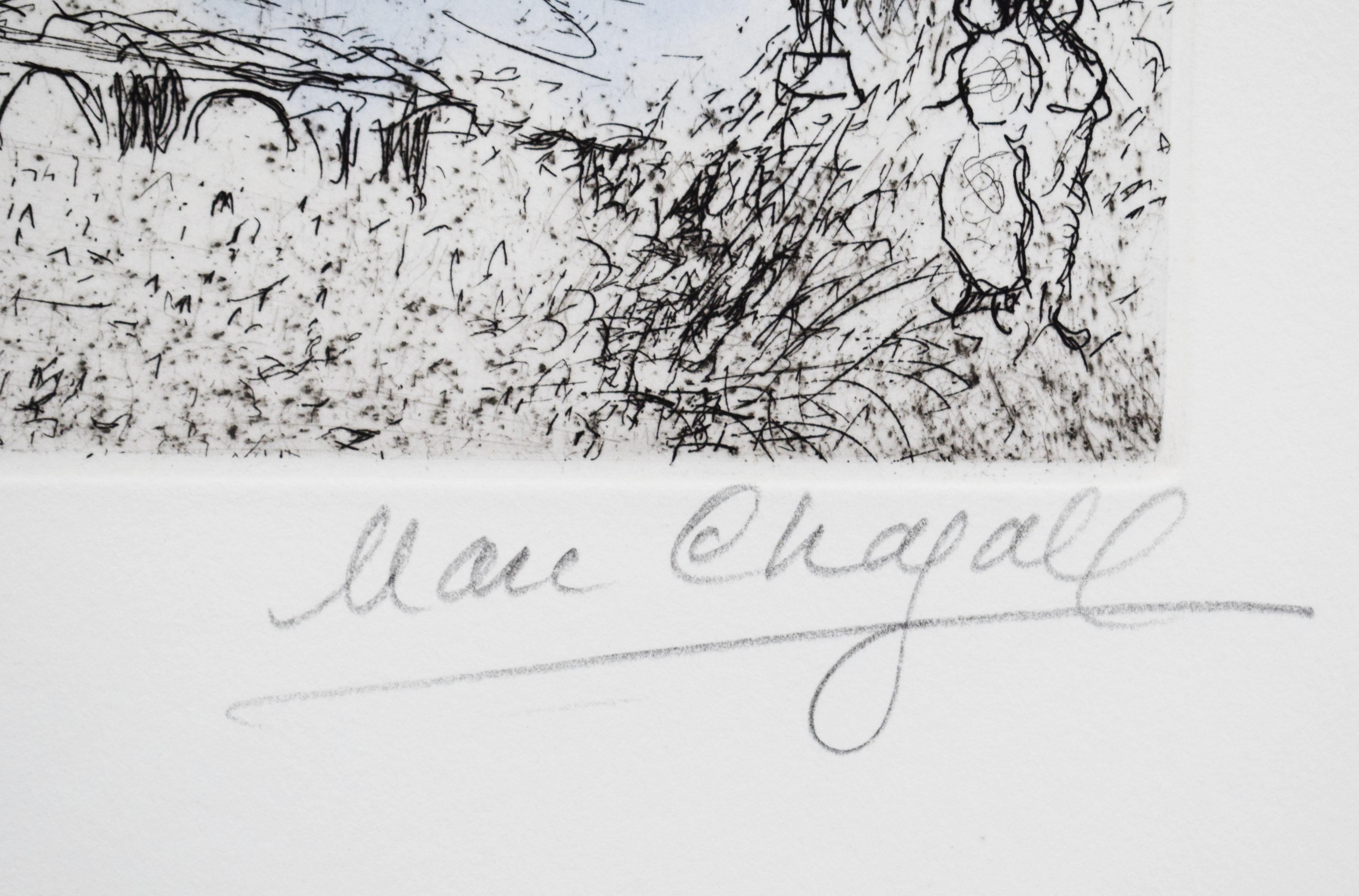 The Village and Paris, from: Dreams - French Russian Paris - Surrealist Print by Marc Chagall