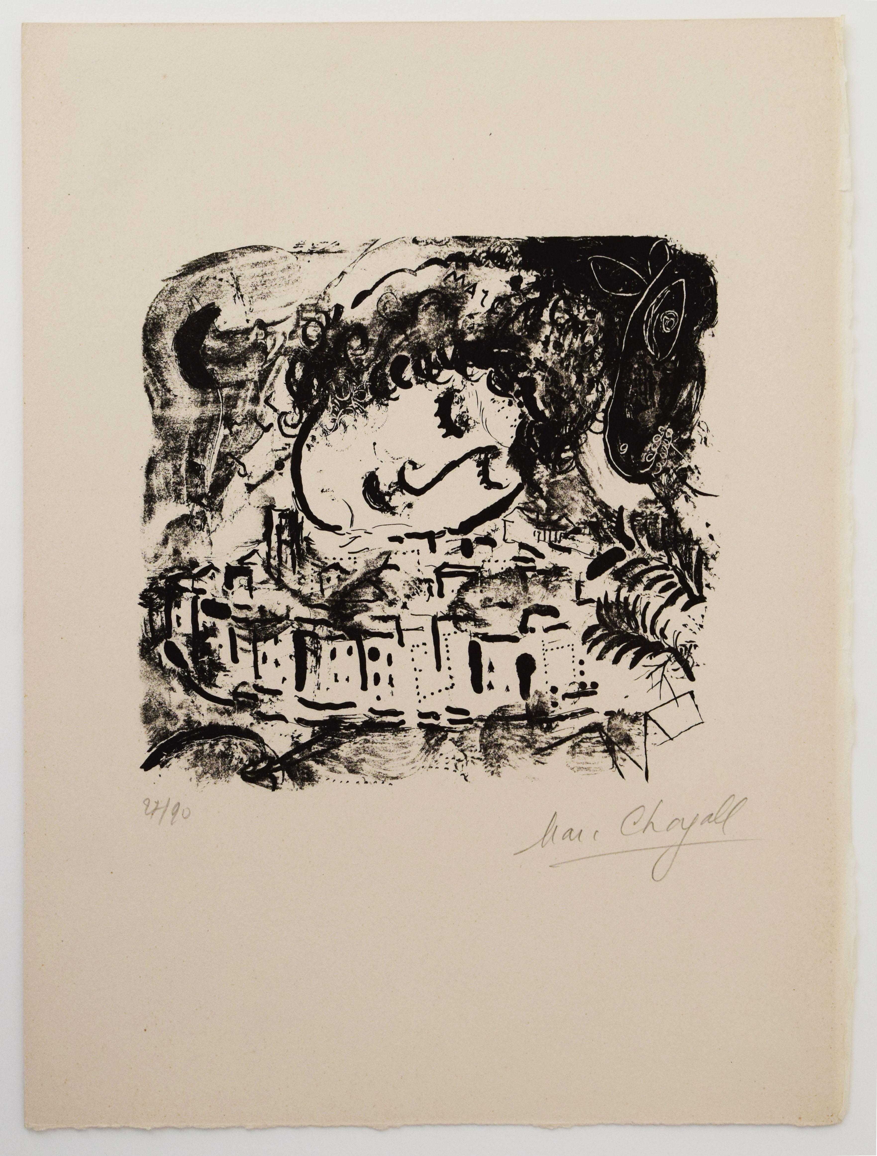 La Aldea, de: Chagall: Jacques Lassaigne - Aldea Rusa Francesa - Print de Marc Chagall