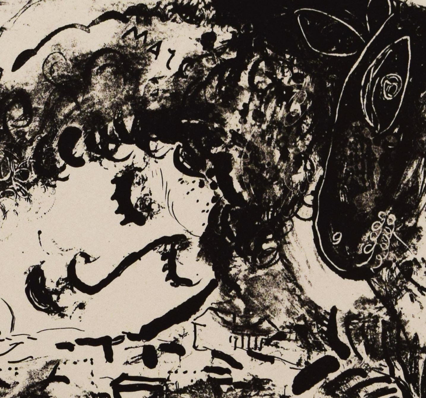 La Aldea, de: Chagall: Jacques Lassaigne - Aldea Rusa Francesa - Figurative Print Beige de Marc Chagall