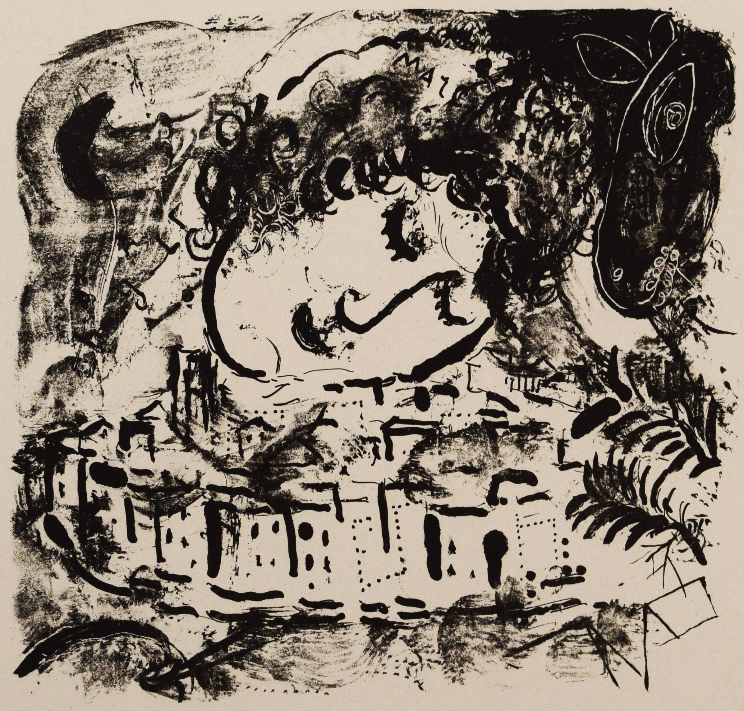 Figurative Print de Marc Chagall - La Aldea, de: Chagall: Jacques Lassaigne - Aldea Rusa Francesa