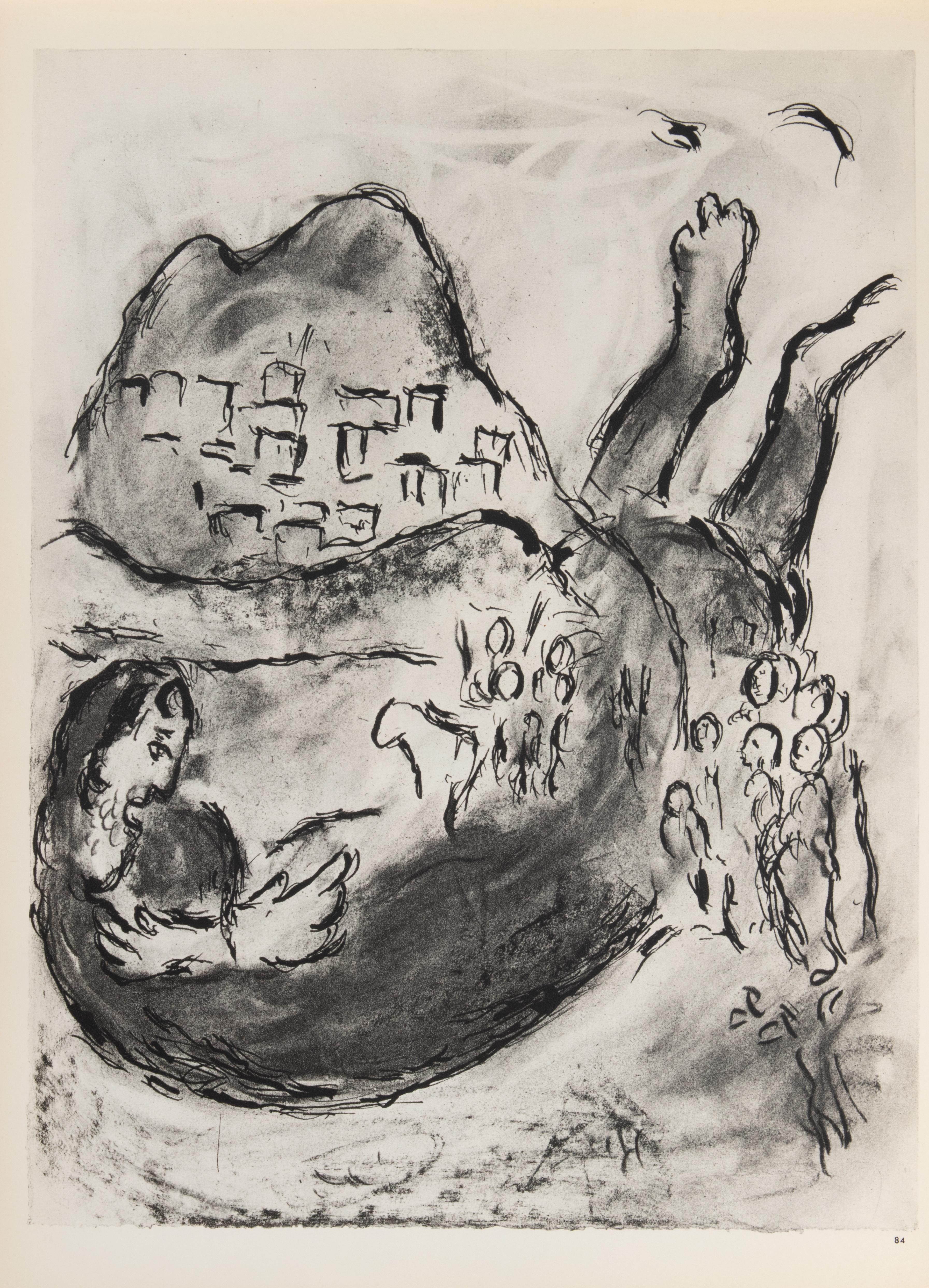 The Village on the Hill in Israel - Héliogravure by Marc Chagall - 1960 For Sale 1