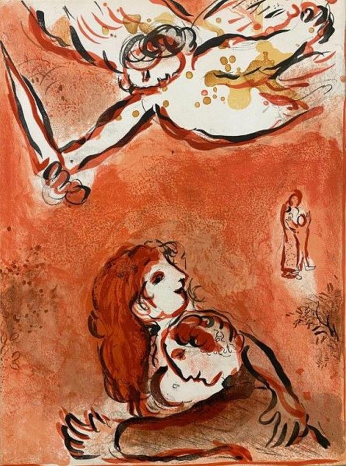 Marc Chagall Abstract Print - The Virgin of israel / The Face of Israel