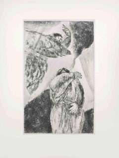 The Vision of Elijah - Etching by Marc Chagall - 1956