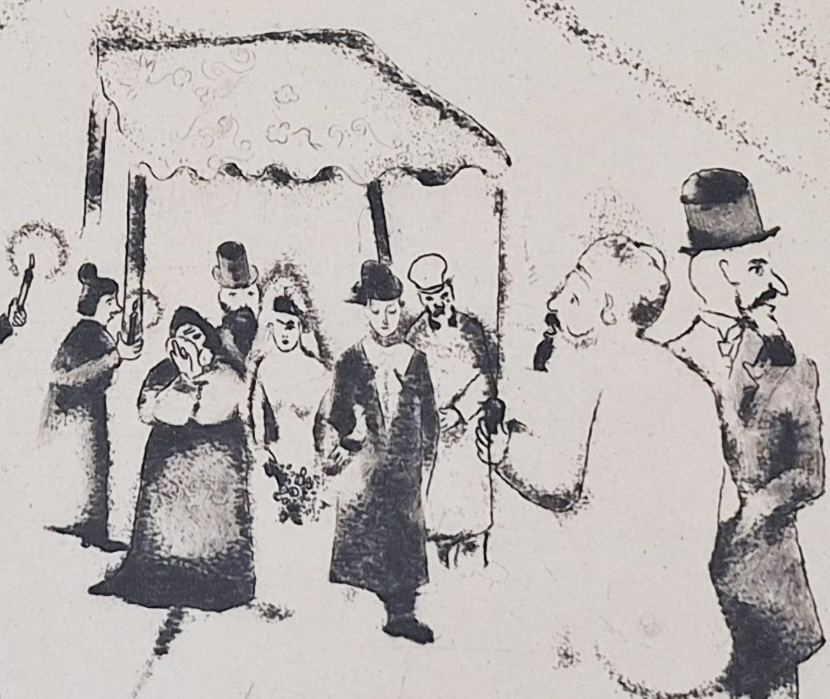 Il matrimonio, da: La mia vita  Die Hochzeit: Mein Leben - Russo Francese Berlino - Print Grigio di Marc Chagall