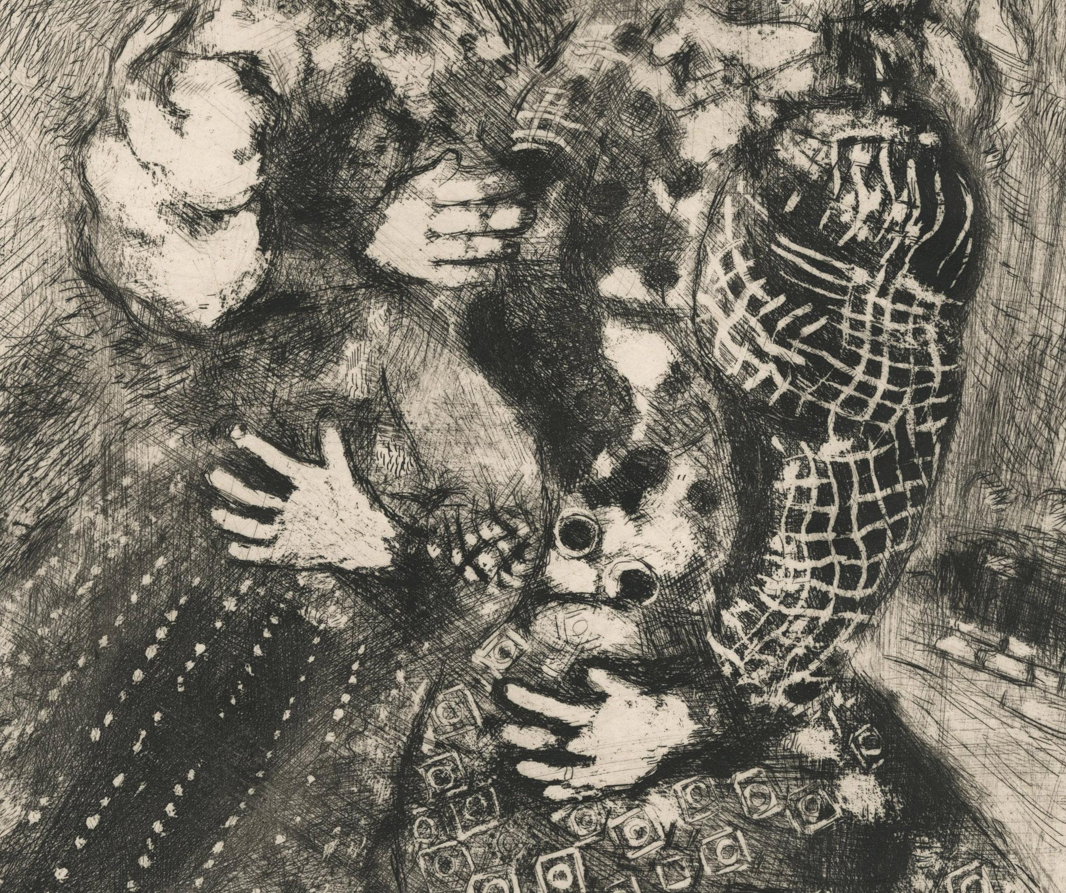 Die Frau und die Straße (Französische Schule), Print, von Marc Chagall
