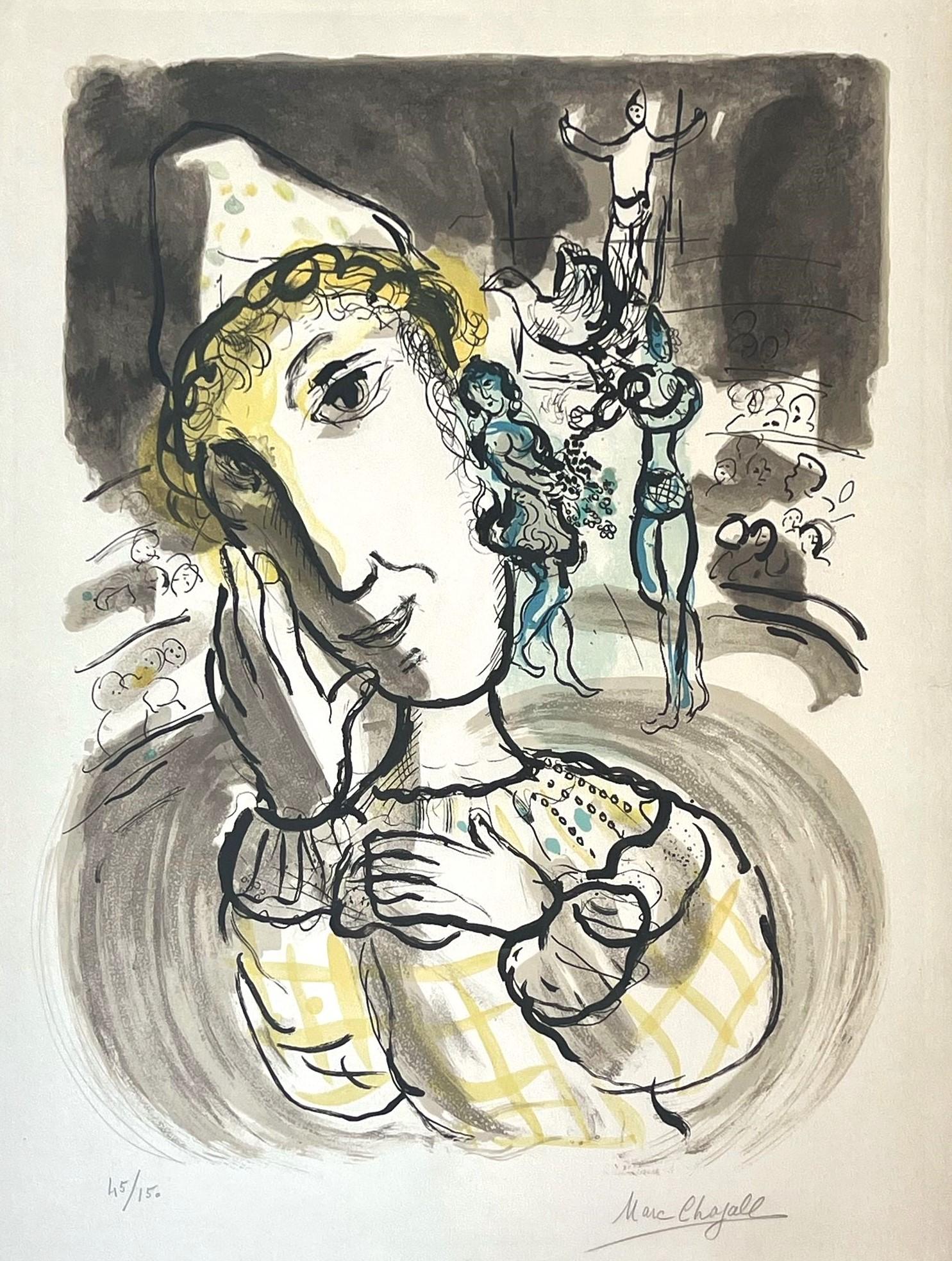 Marc Chagall Abstract Print - The yellow clown circus