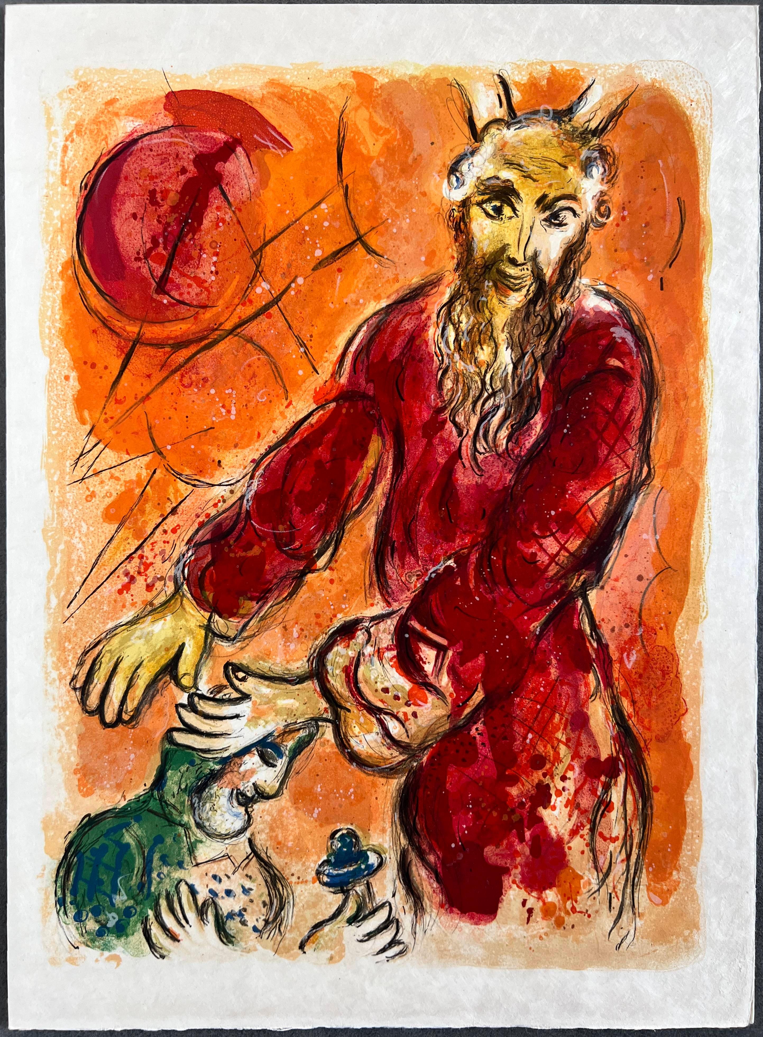 Poi arrivò Amalek e combatté con Israel a Rephidim - L'Esodo - Print di Marc Chagall