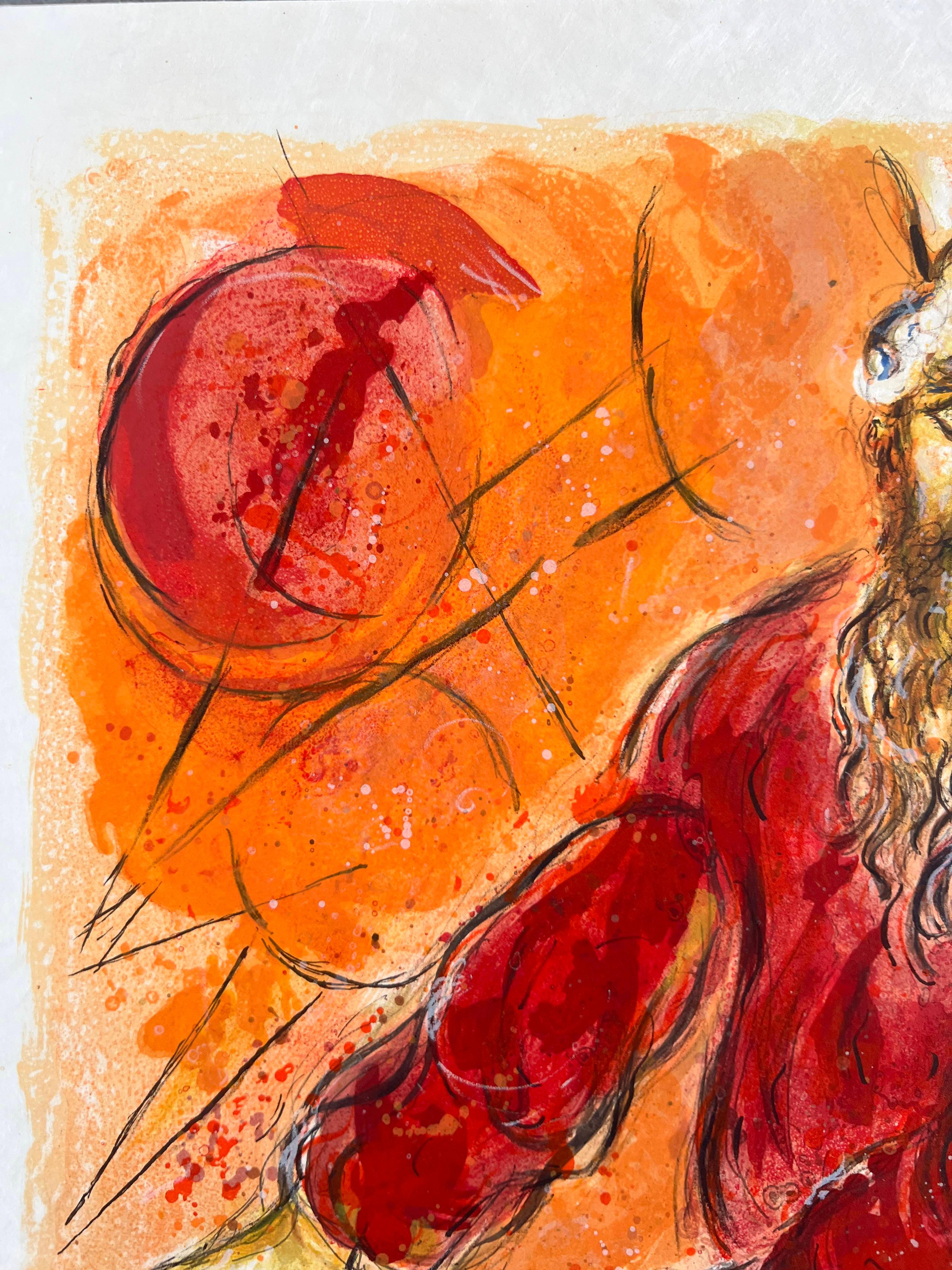 Poi arrivò Amalek e combatté con Israel a Rephidim - L'Esodo - Print Simbolismo di Marc Chagall