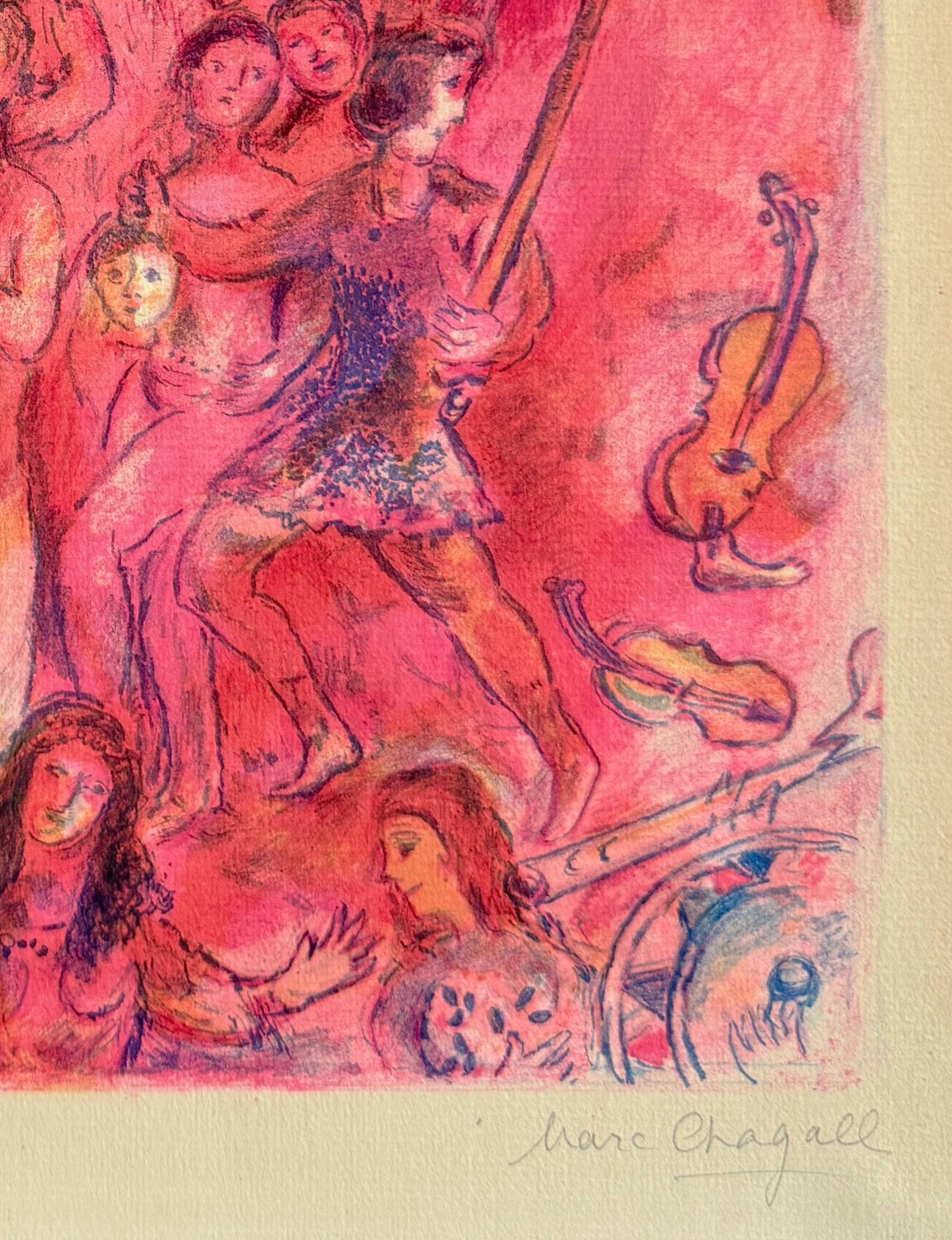 They were in Forty Pairs, Thus Numbering Fourscore - Modern Print by Marc Chagall