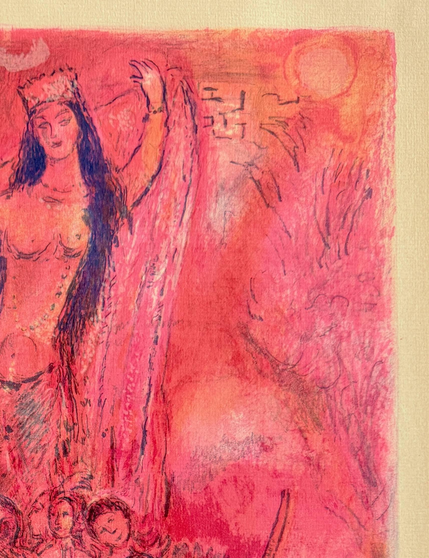 Marc Chagall (1887–1985)
They were in Forty Pairs, Thus Numbering Fourscore…, Plate 2 from Four Tales from the Arabian Nights, 1948
Original lithograph on paper
Hand-signed and numbered in pencil

Published in Paris in 1948 by Éditions des Quatre