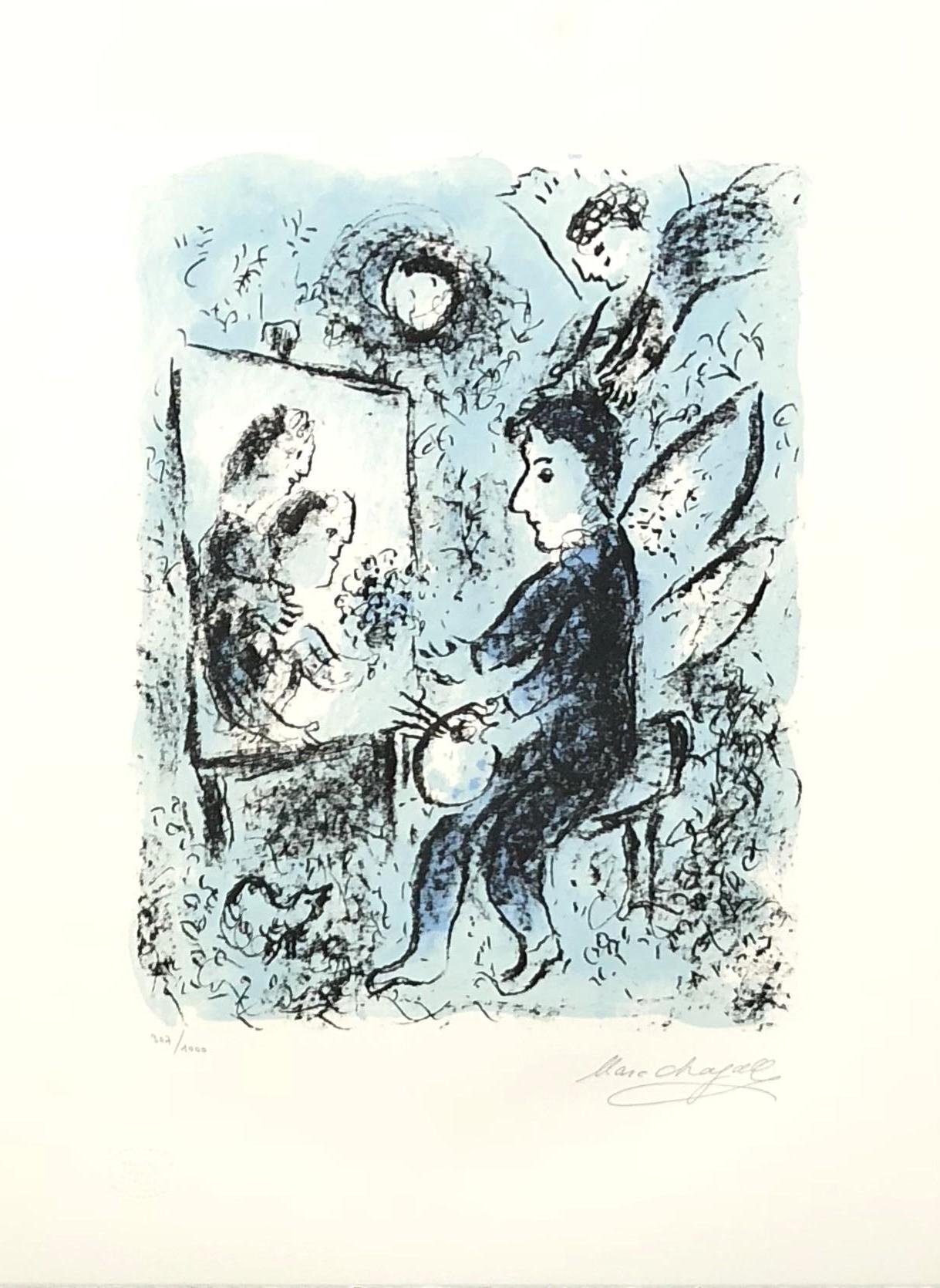 Marc Chagall Figurative Print - Towards Another Light - Original Lithograph