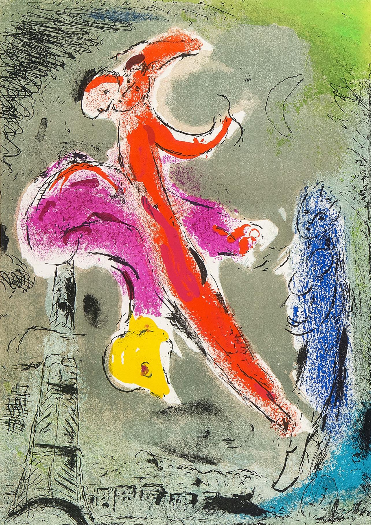 Vision de Paris (Cramer 23; Mourlot 81), Verve: Revue Artistique et Littéraire - Print by Marc Chagall