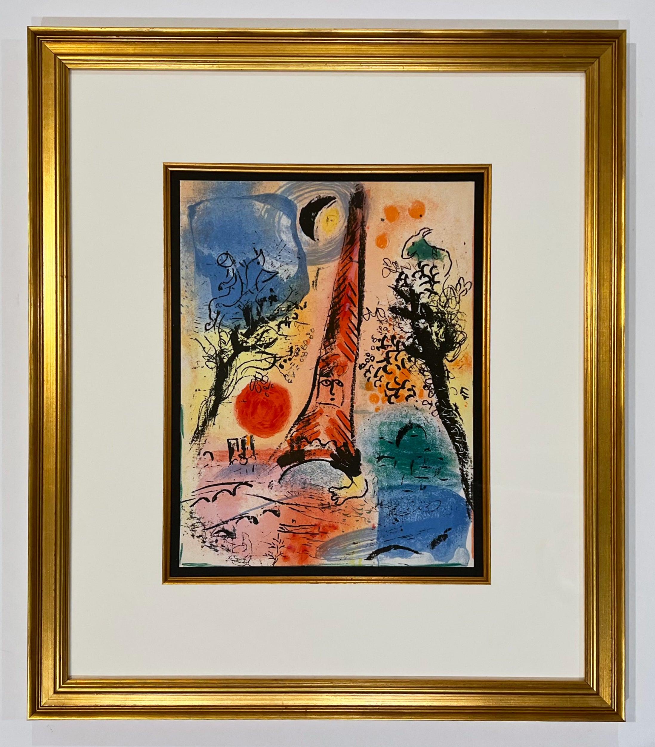Vision of Paris, Lithograph from Mourlot Lithographe I - Print by Marc Chagall