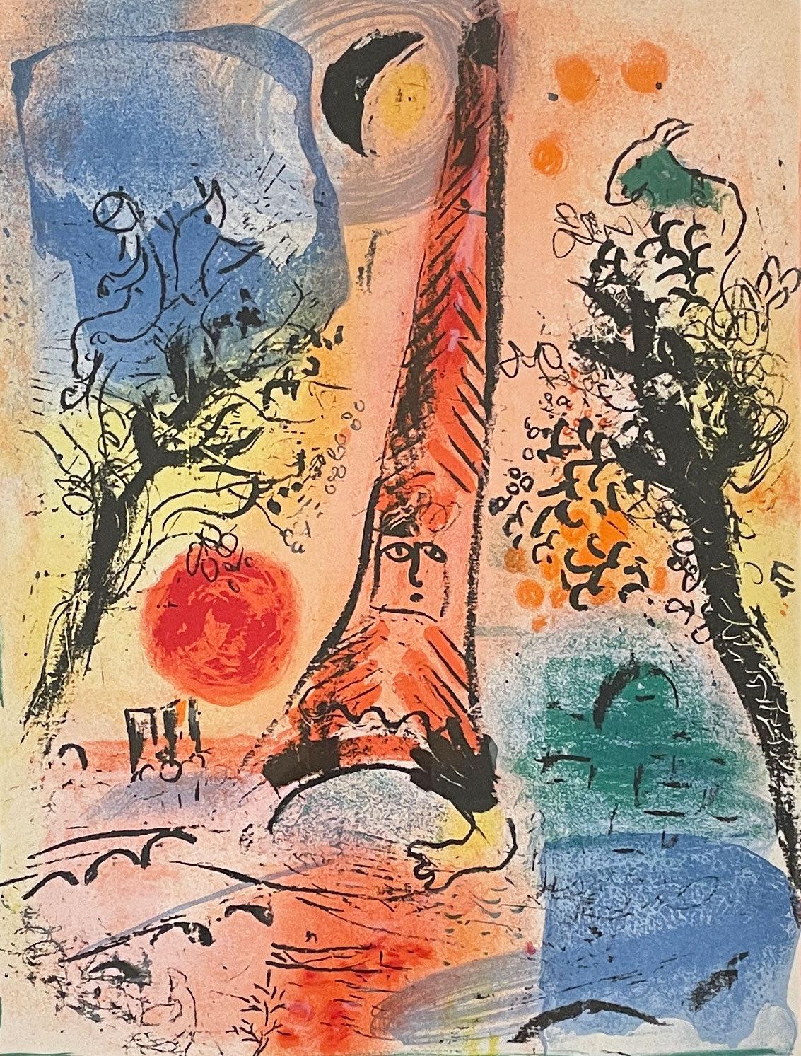 Visione di Parigi, litografia da Mourlot Lithographe I